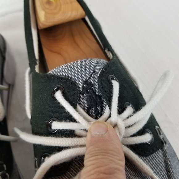 Polo Ralph Lauren Men's 12 D Franz Gray Black Boat Shoes - Picture 4 of 9